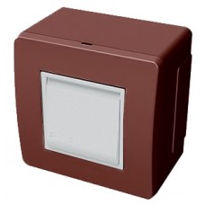 Коробка в сборе с выключателем, коричневый, 10002B, серия Brava, ДКС