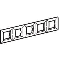 Рамка на 2+2+2+2+2 модулі (п'ятимісна), чорна, RAL7016, 75015B, серія Brava, ДКС