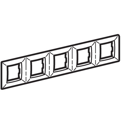 Рамка на 2+2+2+2+2 модуля (пятиместная), слоновая кость, RAL9001, 75015O, серия Brava, ДКС