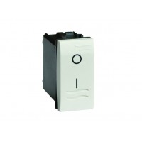 Двухполюсный выключатель с подсветкой, 16А, 250V~, слоновая кость, 1 мод., 75121SL, серия Brava, ДКС