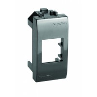 Адаптер для 1 інформаційного роз'єму Keystone, чорний, 1мод., 77607N, серія Brava, ДКС