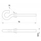 Анкерний посилений гак e.anchor.hook.pro.M10.15.75.a, М10, 15х75мм, E.NEXT