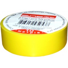 Ізолента e.tape.pro.10.yellow із самозагасаючого ПВХ, жовта (10м), E.NEXT