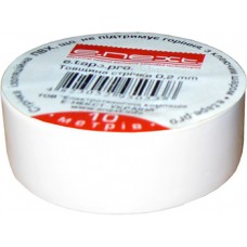 Изолента e.tape.pro.10.white из самозатухающего ПВХ, белая (10м), E.NEXT