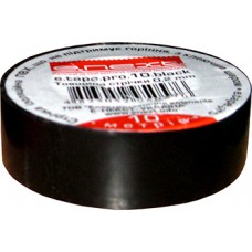 Изолента e.tape.pro.10.black из самозатухающего ПВХ, черная (10м), E.NEXT