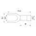 Ізольований наконечник вилковий e.terminal.stand.sv.1,25.3,2.black 0.5-1.5 кв.мм, чорний (упаковка)