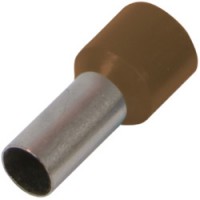 Ізольований наконечник втулковий e.terminal.stand.e10-12.brown 10,0 кв.мм, коричневий (упаковка)