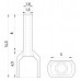 Ізольований наконечник на 2 проводи.terminal.stand.te.2.0.5.white (TE0508 ​​white) 2x0,5 кв.мм, білий (упаковка)