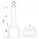 Ізольований наконечник на 2 проводи.terminal.stand.te.2.0.5.white (TE0508 ​​white) 2x0,5 кв.мм, білий (упаковка)