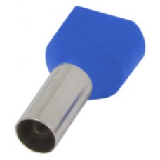 Изолированный наконечник на 2 провода e.terminal.stand.te.2.0.75.blue (TE7510 blue) 2x0,75 кв.мм, синий (упаковка)