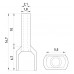 Ізольований наконечник на 2 дроти e.terminal.stand.te.2.0.75.blue (TE7510 blue) 2x0,75 кв.мм, синій (упаковка)