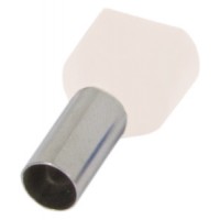 Ізольований наконечник на 2 дроти e.terminal.stand.te.2.1.white (TE1008 white) 2x1 кв.мм, білий (упаковка)