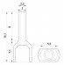 Изолированный наконечник на 2 провода e.terminal.stand.te.2.1.white (TE1008 white) 2x1 кв.мм, белый (упаковка)