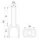 Ізольований наконечник на 2 дроти e.terminal.stand.te.2.1.white (TE1008 white) 2x1 кв.мм, білий (упаковка)