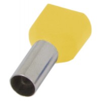Ізольований наконечник на 2 дроти e.terminal.stand.te.2.1.5.yellow (TE1508 yellow) 2x1,5 кв.мм, жовтий (упаковка)