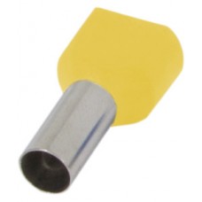 Изолированный наконечник на 2 провода e.terminal.stand.te.2.1.5.yellow (TE1508 yellow) 2x1,5 кв.мм, желтый (упаковка)
