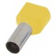Ізольований наконечник на 2 дроти e.terminal.stand.te.2.1.5.yellow (TE1508 yellow) 2x1,5 кв.мм, жовтий (упаковка)