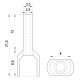 Ізольований наконечник на 2 дроти e.terminal.stand.te.2.2.5.grey (TE2513 grey) 2x2,5 кв.мм, сірий (упаковка)