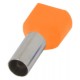 Ізольований наконечник на 2 дроти e.terminal.stand.te.2.4.orange (TE4012 orange) 2x4 кв.мм, помаранчевий (упаковка)