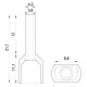 Ізольований наконечник на 2 дроти e.terminal.stand.te.2.4.orange (TE4012 orange) 2x4 кв.мм, помаранчевий (упаковка)