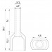 Изолированный наконечник на 2 провода e.terminal.stand.te.2.6.black (TE6014 black) 2x6 кв.мм, черный (упаковка)