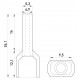 Ізольований наконечник на 2 дроти e.terminal.stand.te.2.6.black (TE6014 black) 2x6 кв.мм, чорний (упаковка)