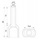 Изолированный наконечник на 2 провода e.terminal.stand.te.2.10.brown (TE10-14 brown) 2x10 кв.мм, коричневый (упаковка)
