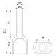 Ізольований наконечник на 2 дроти e.terminal.stand.te.2.16.grey (TE16-14 grey) 2x16 кв.мм, сірий (упаковка)