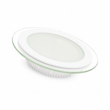 LED Світильник круглий скло Downlight 6W 4000K (30) LED-DLR-6/4, EUROLAMP