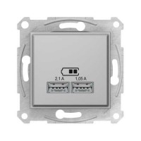 USB розетка 2.1A, колір титан, Sedna, Schneider Electric
