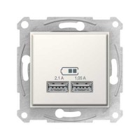 USB розетка 2.1A, колір слонова кістка, Sedna, Schneider Electric