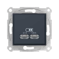 USB розетка 2,1A, колір графіт, Sedna, Schneider Electric
