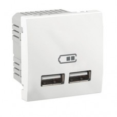 USB розетка 2.1A, цвет белый, Unica, Schneider Electric