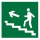 Етикетка, що самоклеїться: 50×50 мм, «Напрямок до евакуаційного виходу (сходами ліворуч вгору)», IEK