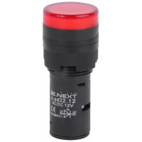 Арматура світлосигнальна e.ad22.12.red Ø22мм 12В АС/DC червона, E.NEXT