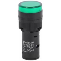 Арматура светосигнальная e.ad22.24.green Ø22мм 24В АС/DC зеленая, E.NEXT