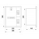 Корпус e.mbox.stand.w.f1.04.z металевий, під 1-ф. лічильник, 4 мод., що вбудовується, із замком