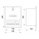Корпус e.mbox.stand.w.f1.08.z металевий, під 1-ф. лічильник, 8 мод., що вбудовується, із замком