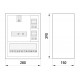Корпус e.mbox.stand.n.f1.16.z металевий, під 1-ф. лічильник, 16 мод., навісний, із замком
