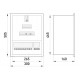 Корпус e.mbox.stand.w.f3.12.z металевий, під 3-ф. лічильник, 12 мод., що вбудовується, із замком