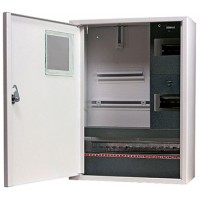 Корпус e.mbox.stand.n.f3.24.z металевий, під 3-ф. лічильник, 24 мод., навісний, із замком