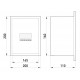 Корпус e.mbox.stand.w.06.z металевий, під 6 мод., що вбудовується, із замком