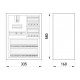 Корпус e.mbox.stand.n.f3.36.z металевий, під 3-ф. лічильник, 36 мод., навісний, із замком