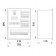 Корпус e.mbox.stand.w.f3.24.z.е металевий, під 3-ф. електронний лічильник, 24 мод., що вбудовується, із замком.