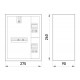 Корпус e.mbox.stand.n.f1.04.z.e металевий, під 1-ф. електронний лічильник, 4 мод., навісний, із замком