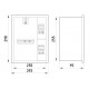 Корпус e.mbox.stand.w.f1.04.z.e металевий, під 1-ф. електронний лічильник, 4 мод., що вбудовується, із замком