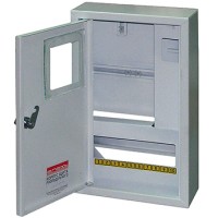 Корпус e.mbox.stand.n.f1.10.z.e металевий, під 1-ф. електронний лічильник, 10 мод., навісний, із замком