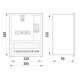 Корпус e.mbox.stand.w.f1.10.z.e металевий, під 1-ф. електронний лічильник, 10 мод., що вбудовується, із замком
