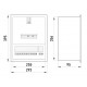 Корпус e.mbox.stand.w.f1.12.z.e металевий, під 1-ф. електронний лічильник, 12 мод., що вбудовується, із замком