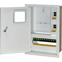 Корпус e.mbox.stand.w.f1.16.z.e металлический, под 1-ф электронный счетчик, 16 мод., встраиваемый, с замком